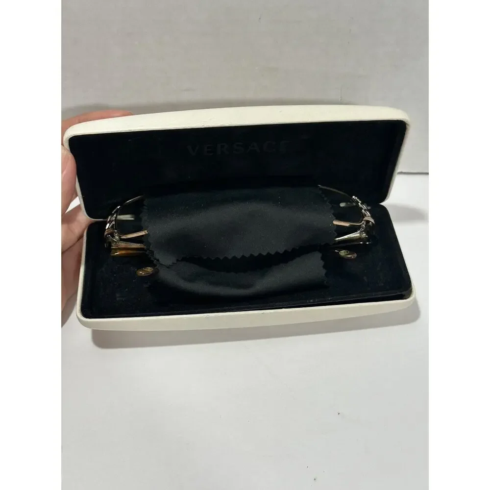 Versace MOD 1160 1052 Gold Brown Eyeglasses Frames 53-16 130 Italy + Case &Cloth